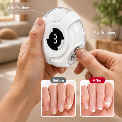 2-in-1 Electric Nail Clipper & Polisher | Safe for Kids & Seniors