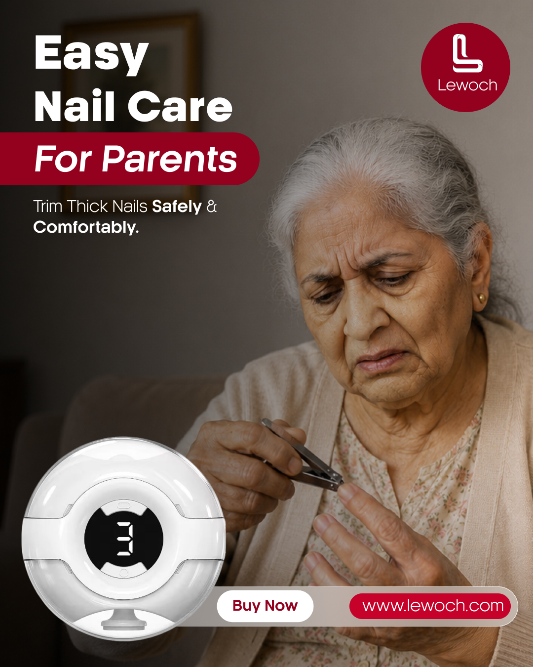 2-in-1 Electric Nail Clipper & Polisher | Safe for Kids & Seniors