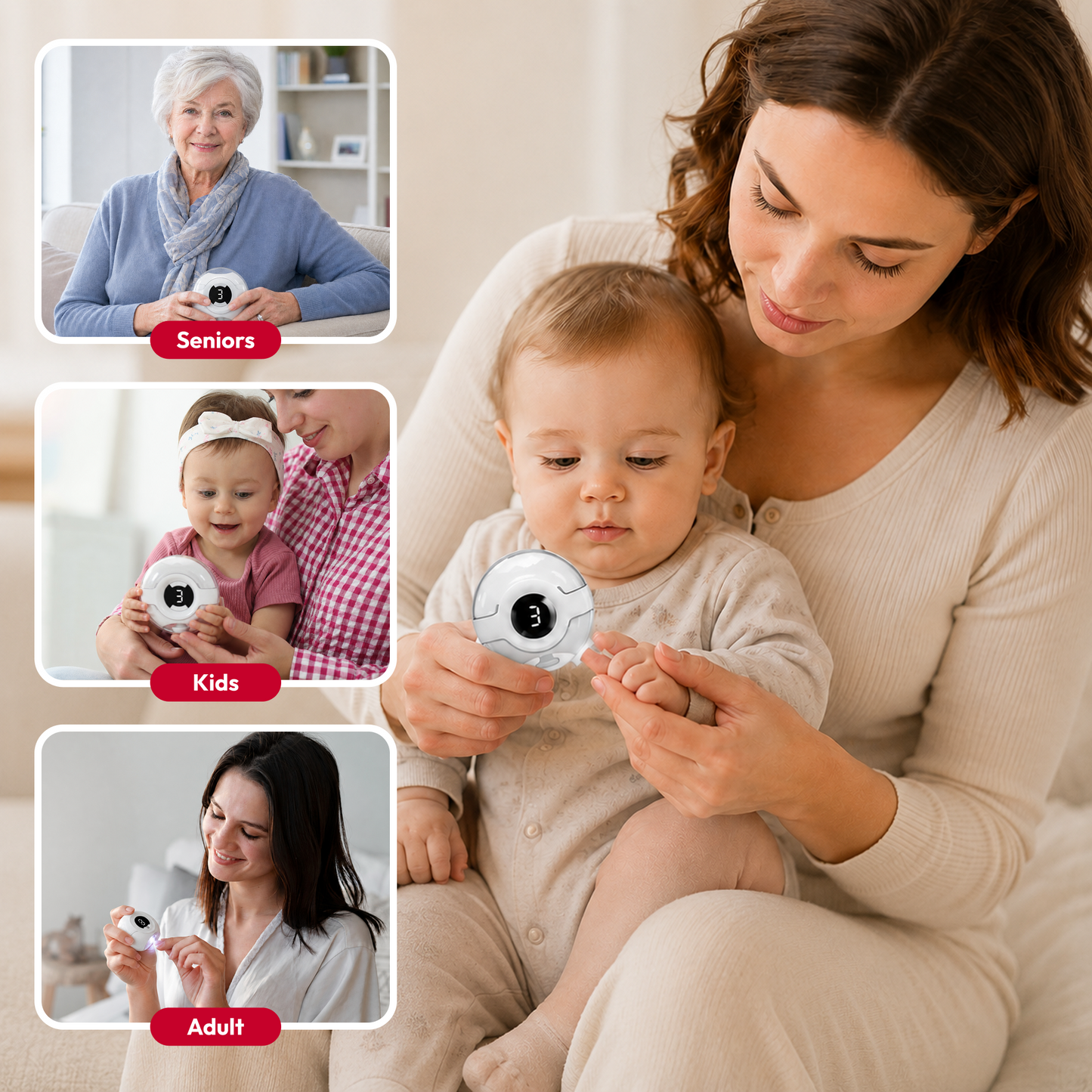 2-in-1 Electric Nail Clipper & Polisher | Safe for Kids & Seniors